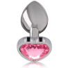 Intense - Plug Anal En Métal Aluminium Coeur Rose Taille M